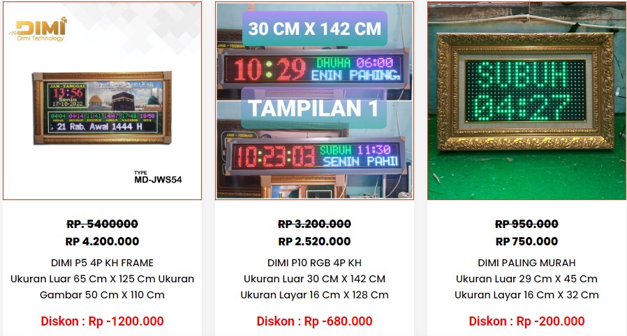 Harga Jam Digital Waktu Sholat