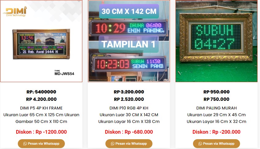 Harga Jam Digital Masjid Otomatis